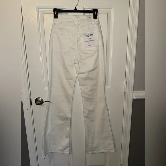 NWT Good American White Good Legs Flare Jeans - Picture 6 of 12